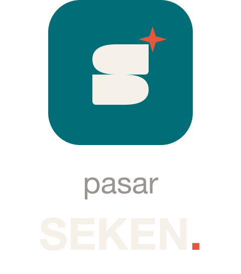 SEKEN stacked logo on a dark background